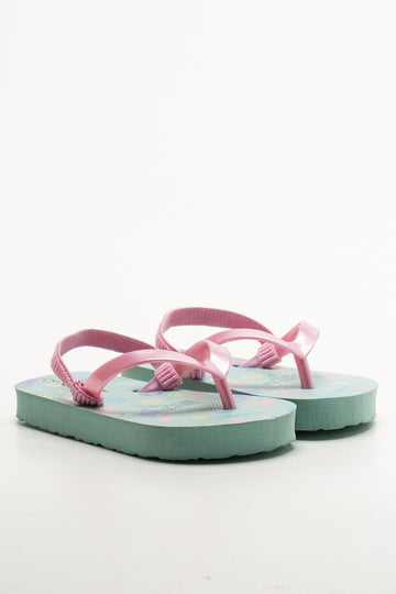 Sea Shell Flips Flops Light Blue