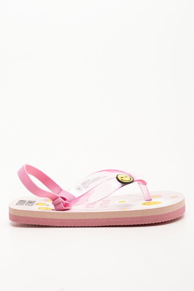 Smiley Flip Flops Pink (1)