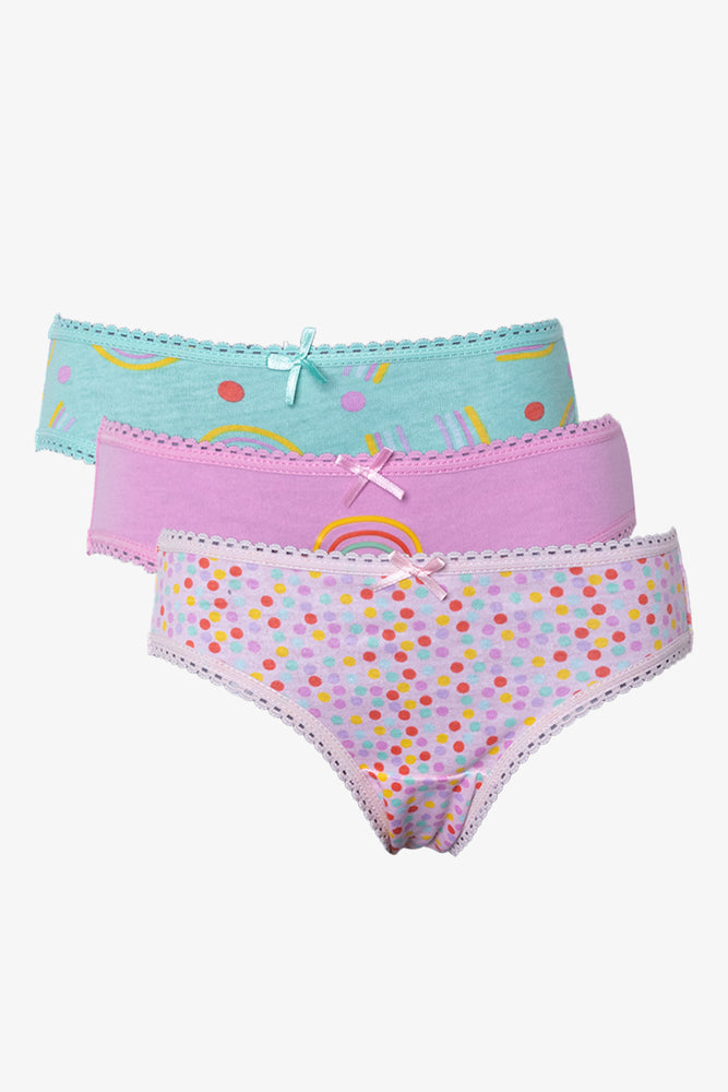 3 Pack Bikini Panties Blue And Pink