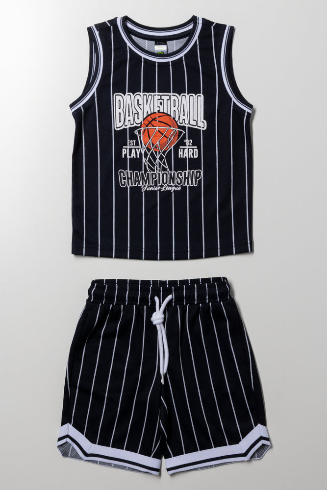2 Piece Basket Ball Set Navy