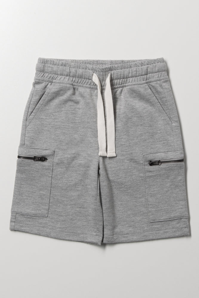 Cargo Fleece Shorts Grey