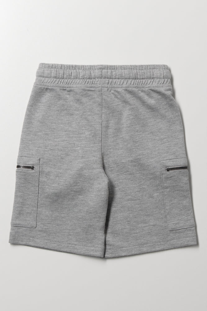 Cargo Fleece Shorts Grey (2)