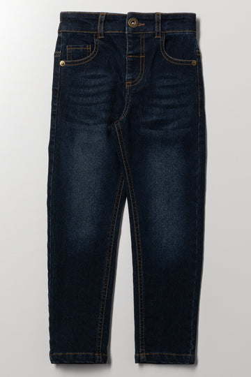 Skinny Denim Jeans Dark Blue