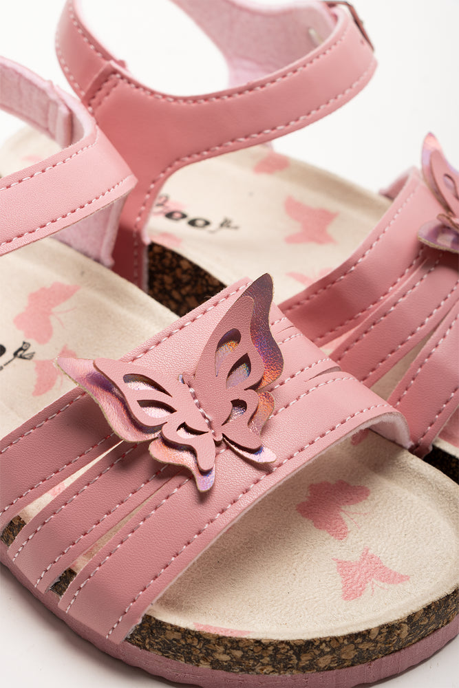 Butterfly Strappy Sandals Pink (2)