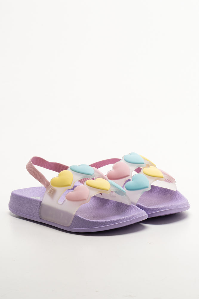 Heart Pool Slides Lilac