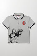 Iron Man Short Sleeve Golfer Grey