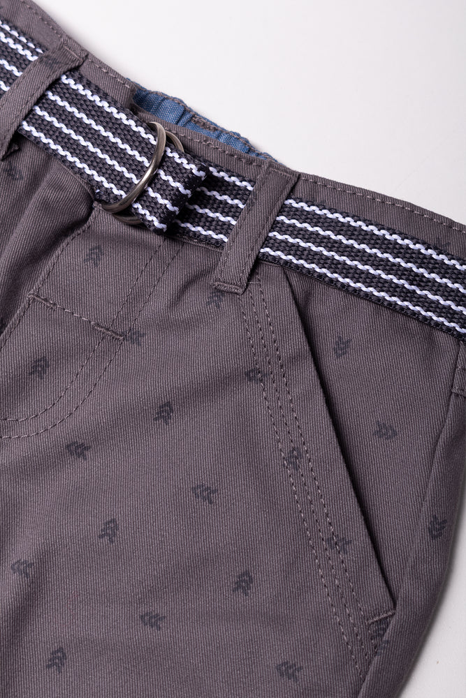 Belted Chino Shorts Dark Grey (1)