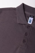 Textured Short Sleeve Golfer Dark Grey (1)