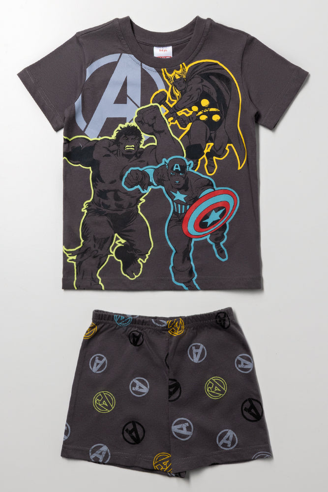 Avengers Short Sleeve Pyjamas Dark Grey