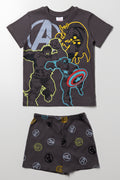 Avengers Short Sleeve Pyjamas Dark Grey