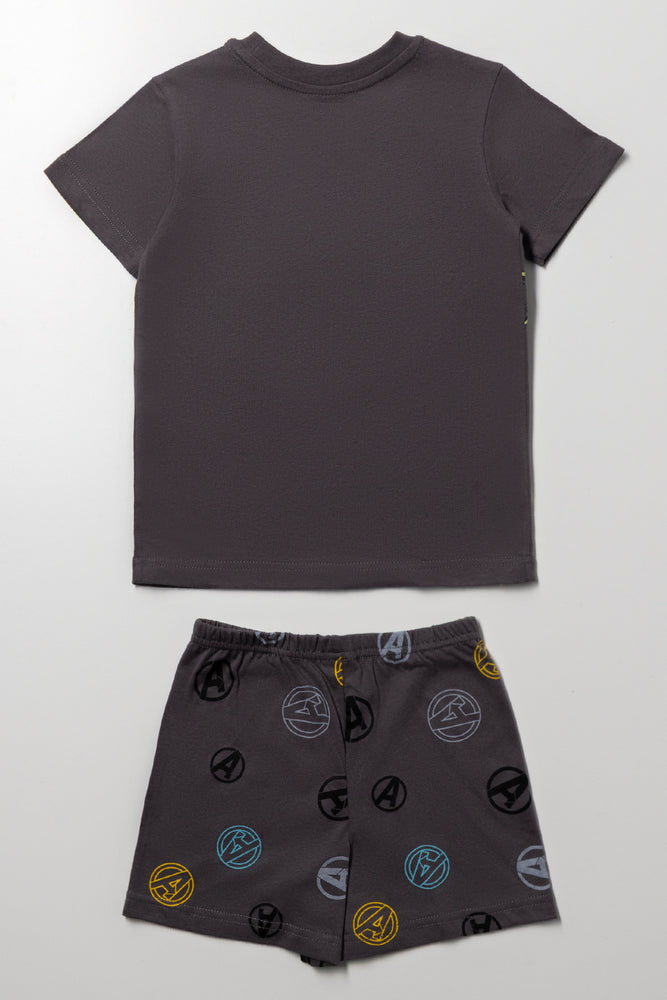 Avengers Short Sleeve Pyjamas Dark Grey (2)