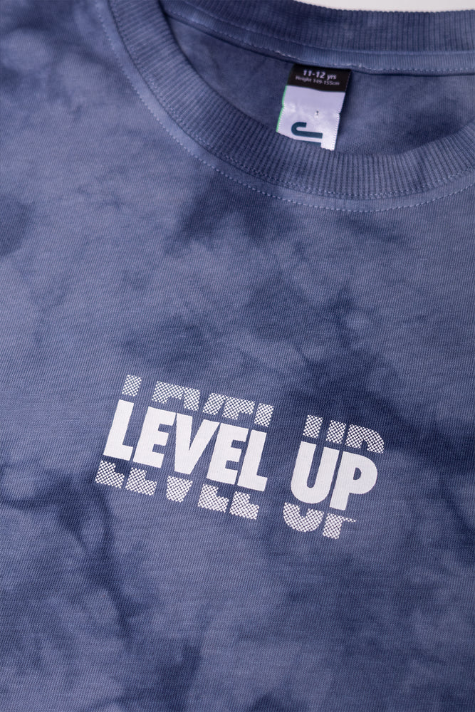 Tie Dye Level Up Short Sleeve T-Shirt Blue