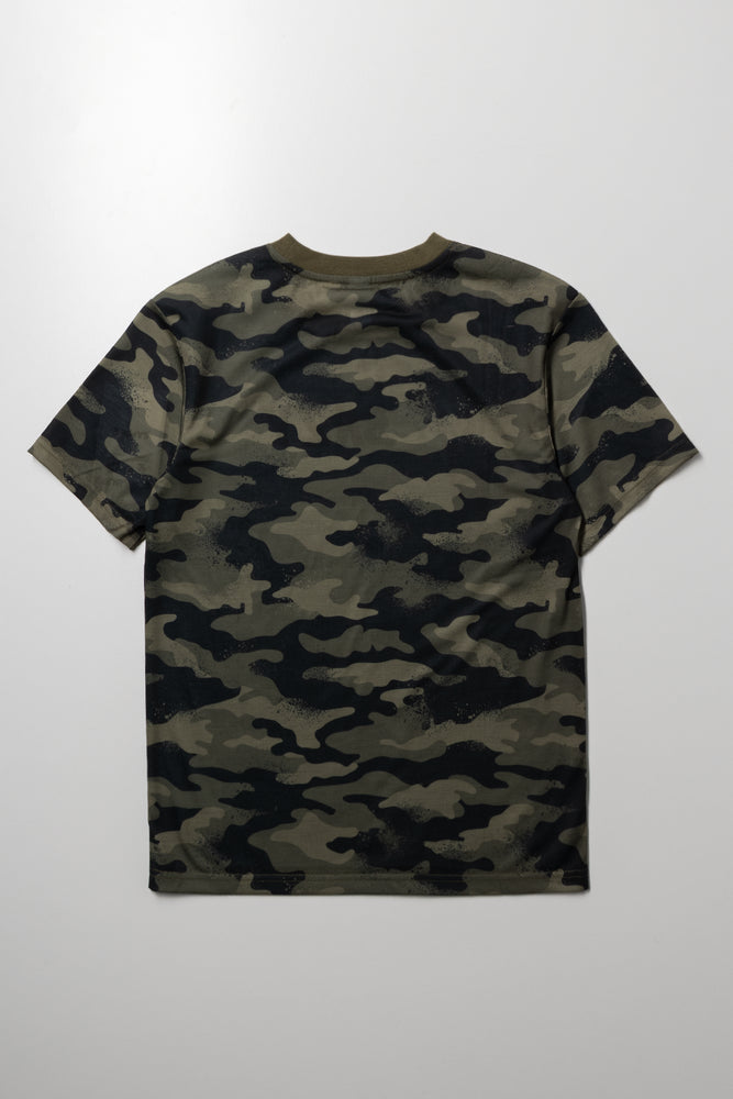 Camo Short Sleeve T-Shirt Green (2)