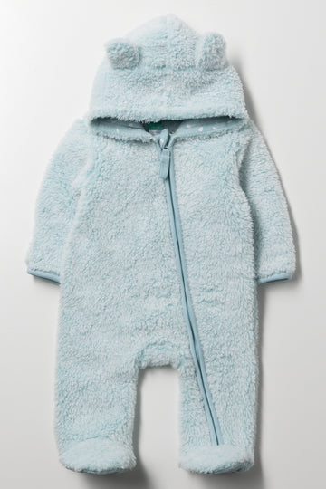 Fleece Baby Grow Blue