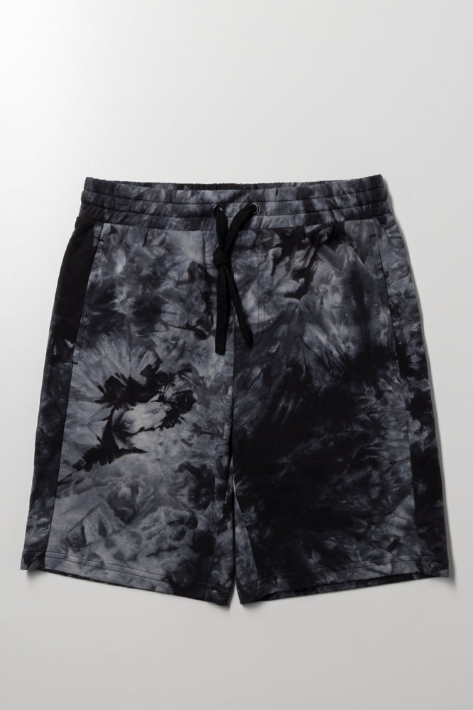 Tie Dye Shorts Charcoal