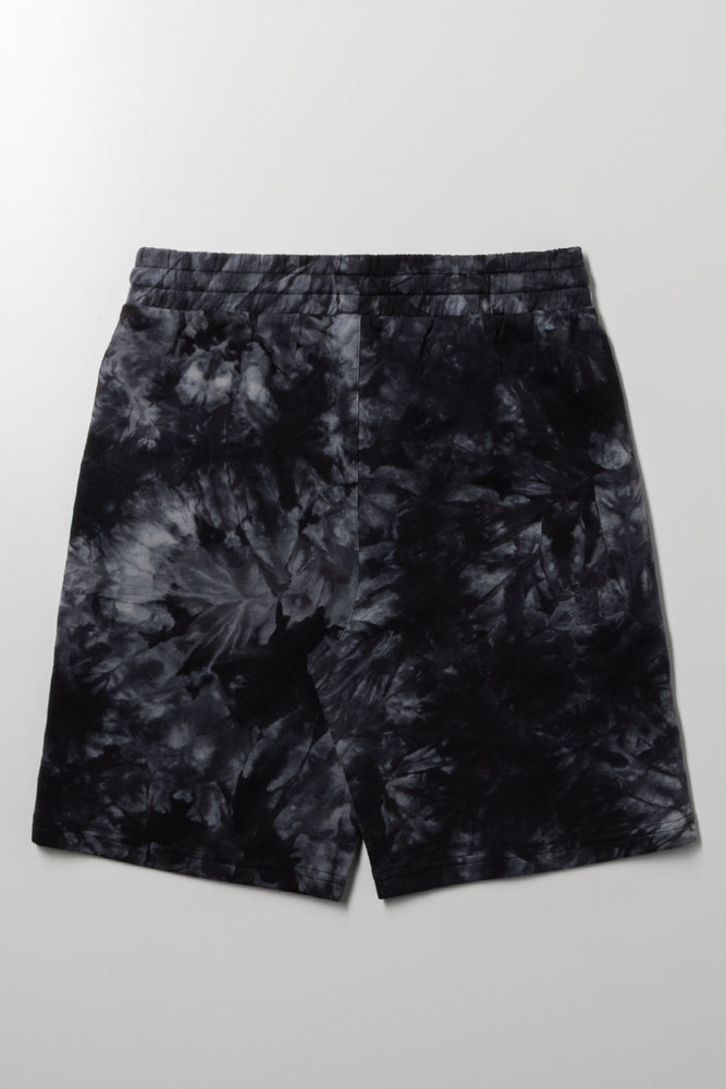 Tie Dye Shorts Charcoal (2)