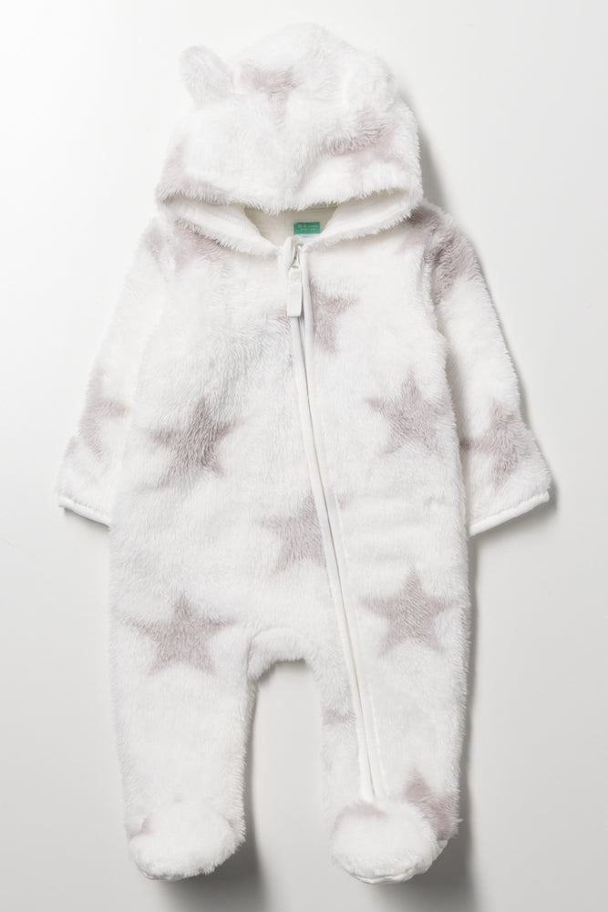 Fleece Babygrow White