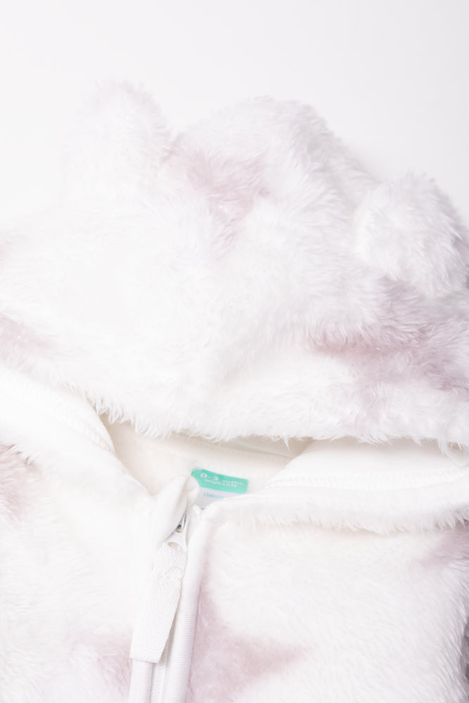 Fleece Babygrow White