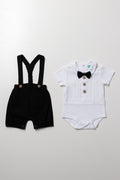 Dungaree Set Black (2)