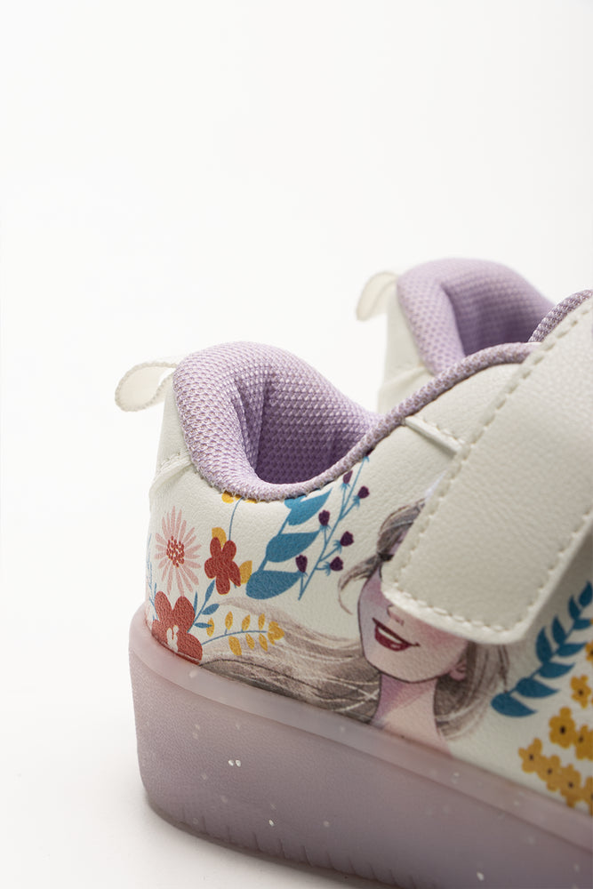 Frozen Glitter Sneakers White & Lilac (2)