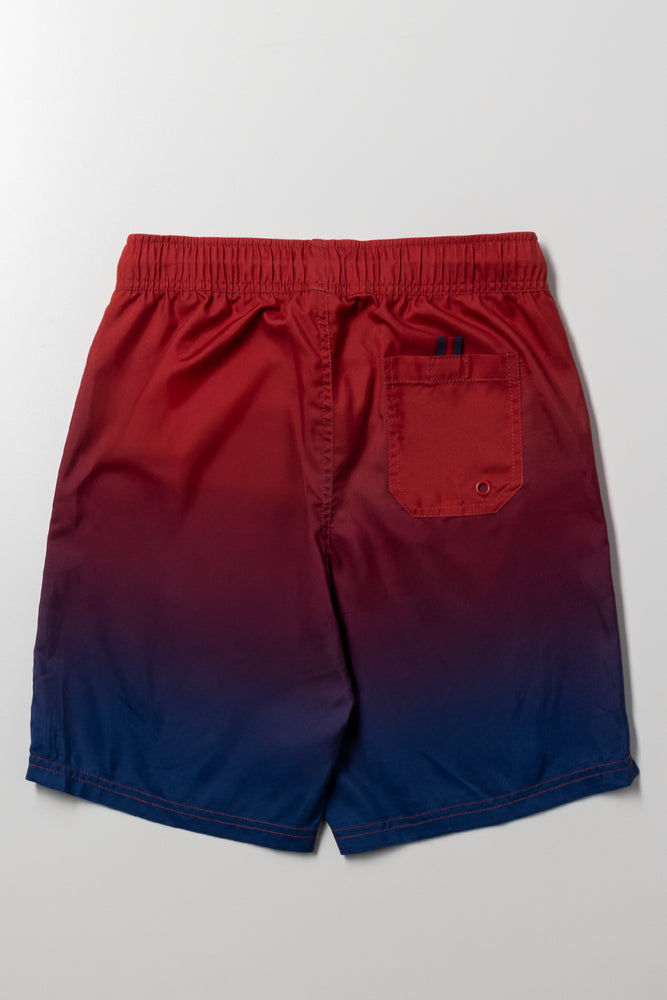 Ombre Swim Shorts Red And Blue (3)