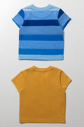2 Pack T-Shirts Blue And Yellow (2)