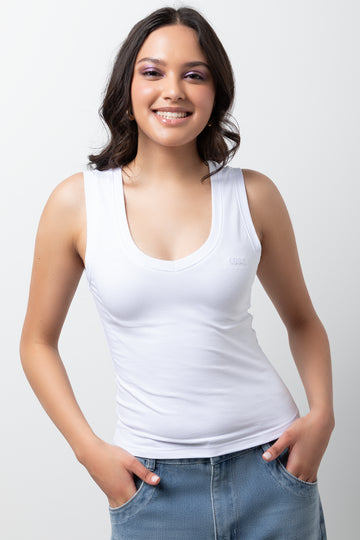 V-Neck Vest White