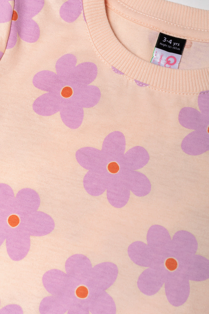 Floral T-Shirt Peach