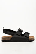 Double Band Sandals Black (1)