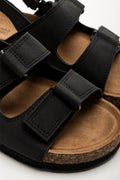 Double Band Sandals Black (2)