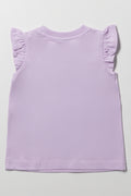 Frill Sleeve Vest With Pocket Lilac (2)