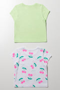 2 Pack T-Shirt Light Green And White (2)