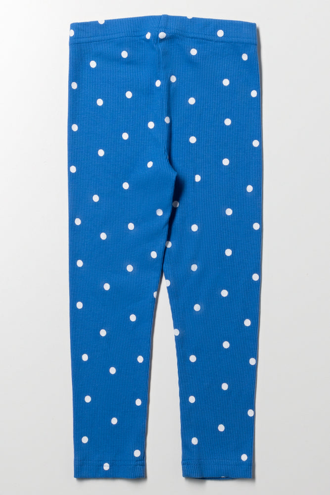 Rib Spot Leggings Blue (2)