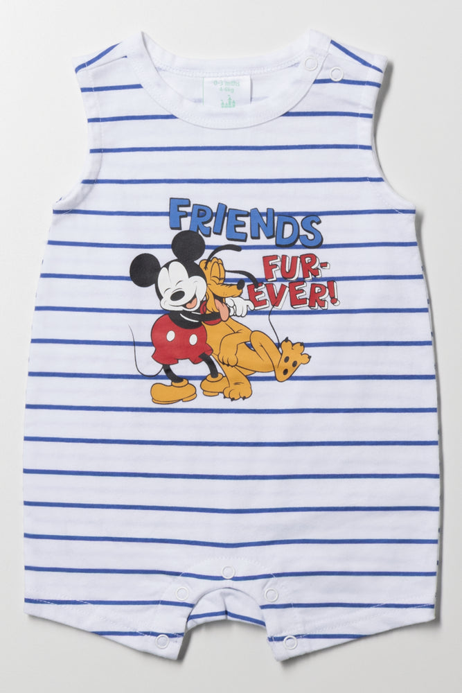 Mickey Mouse Romper Blue And White
