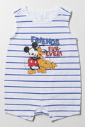 Mickey Mouse Romper Blue And White