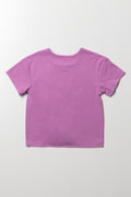 Front Tie T-Shirt Purple (2)