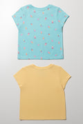 2 Pack Short Sleeve T-Shirts Yellow And Blue (2)