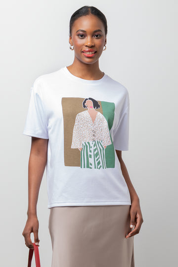 Oversized Short Sleeve T-Shirt White