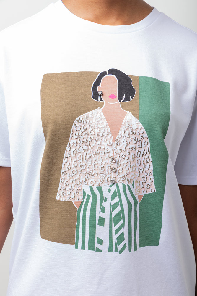 Oversized Short Sleeve T-Shirt White (3)