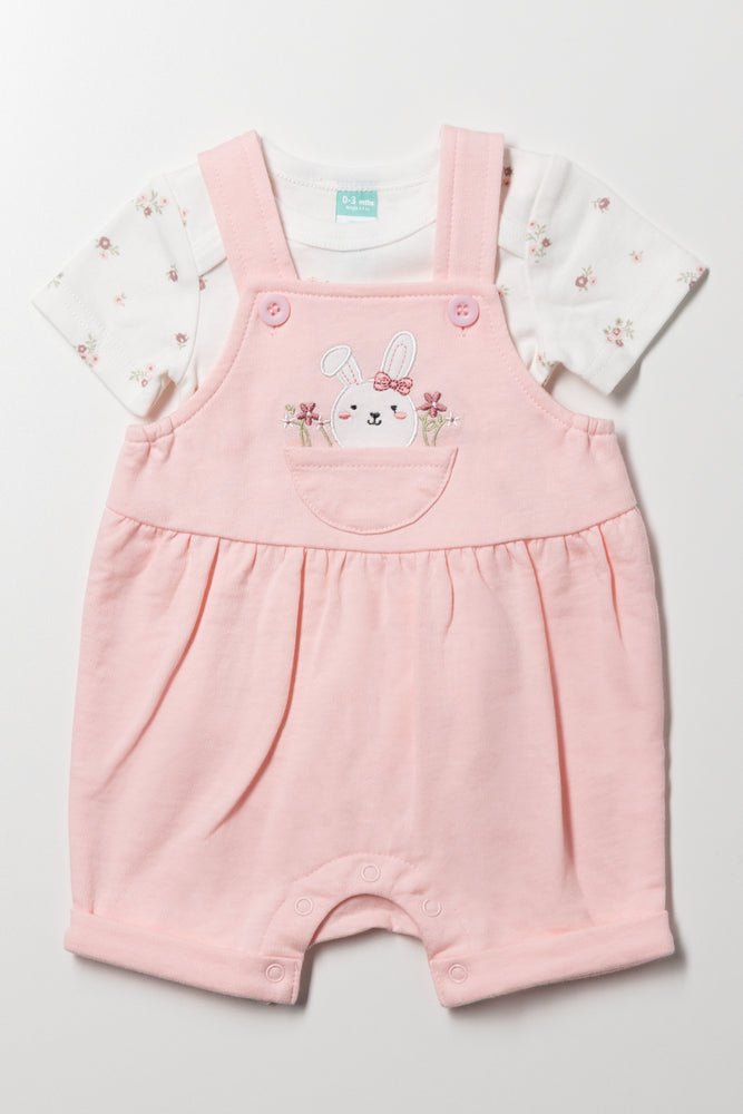 Bunny Dungaree Pink