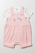 Bunny Dungaree Pink