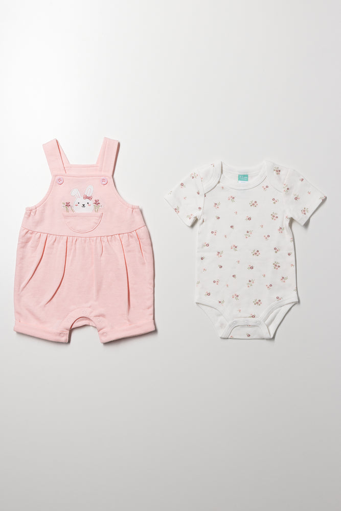Bunny Dungaree Pink (2)