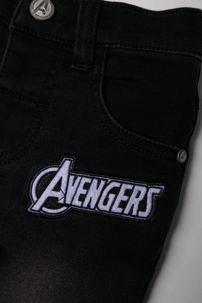 Avengers Denim Shorts Grey Wash (1)