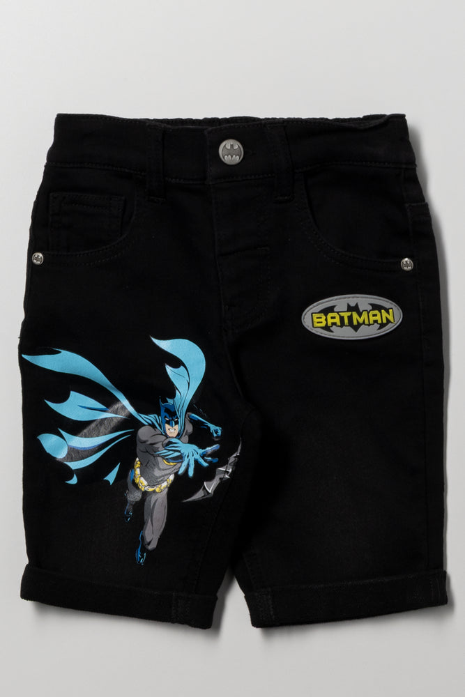 Batman Denim Shorts Black