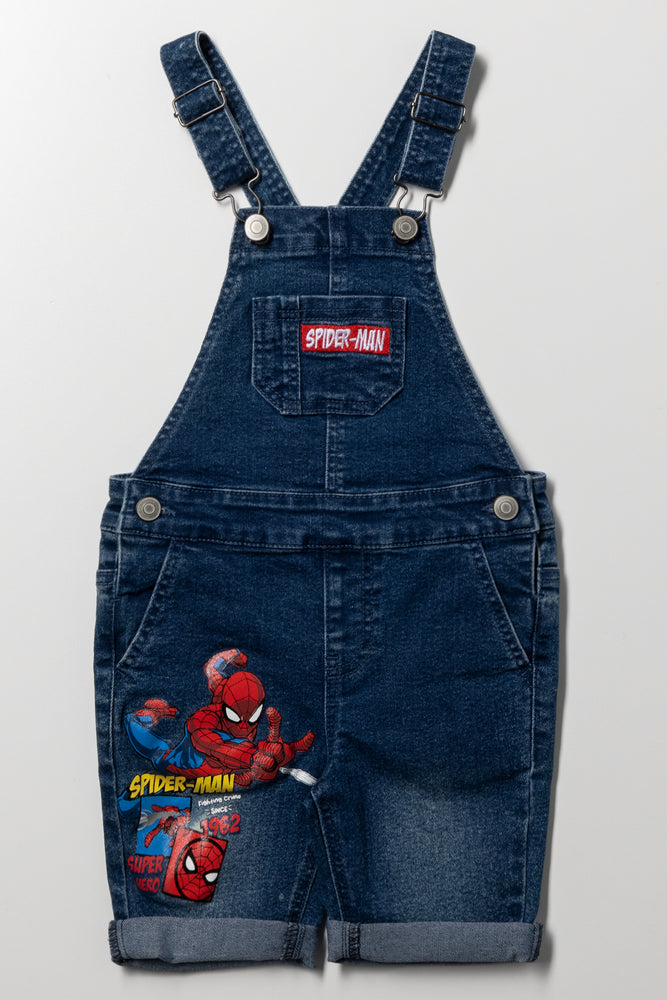 Spider-Man Denim Dungaree Blue