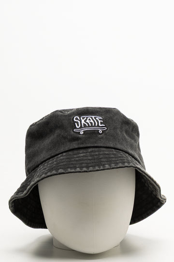 Embroidered Bucket Hat Black