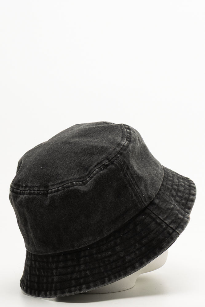 Embroidered Bucket Hat Black (1)