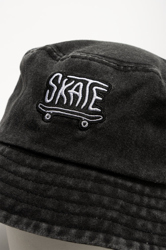 Embroidered Bucket Hat Black (2)