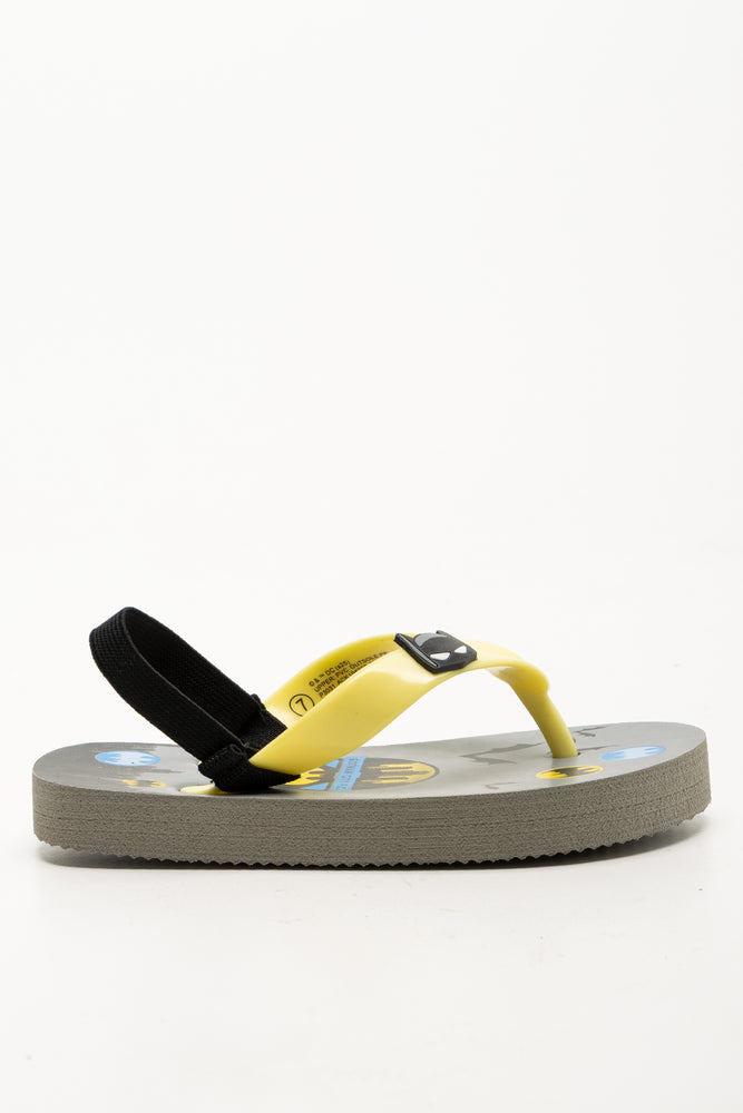Batman Flip Flops Yellow And Grey (1)