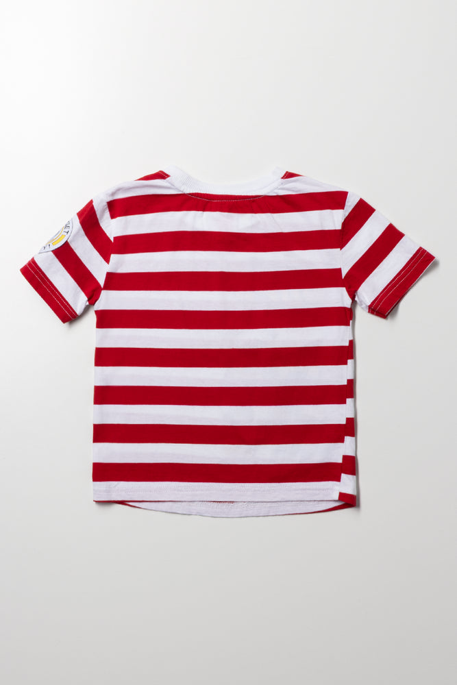 Paw Patrol Stripe Short Sleeve T-Shirt Red (2)